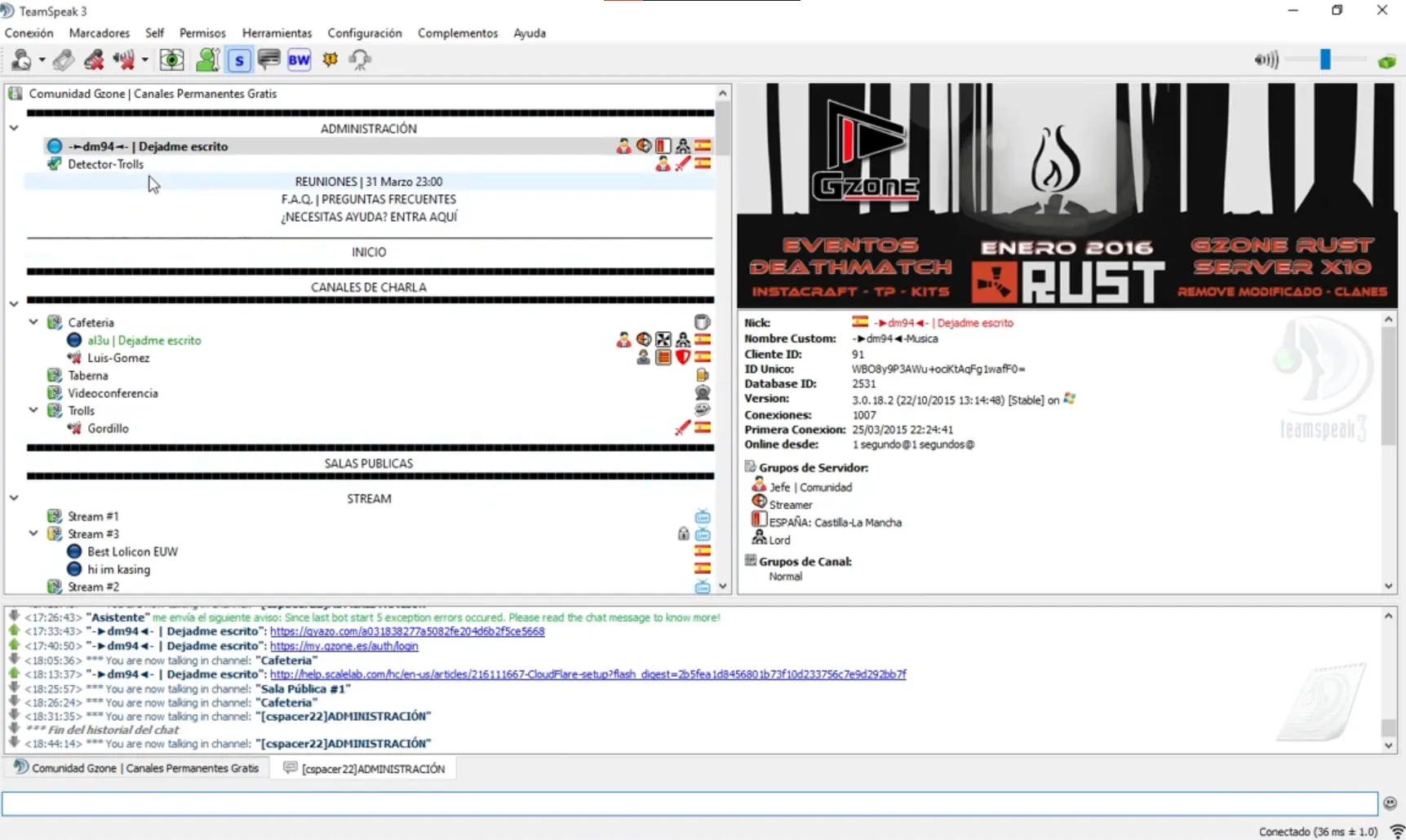 Servidor de Teamspeak 3